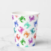 Gobelets En Papier Motif De Crabes (Recto)