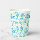 Gobelets En Papier Motif de croquis marine (Droite)