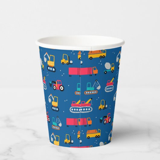 Gobelets En Papier Motif de déplacement de construction mûre (Droite)