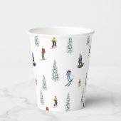 Gobelets En Papier Motif de descente d'hiver (Verso)