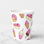 Gobelets En Papier Motif de dessert pour dent sucrée (Recto)