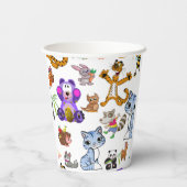 Gobelets En Papier Motif de dessin (Verso)