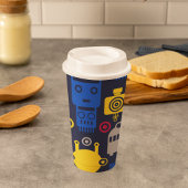 Gobelets En Papier Motif de dessin de robots