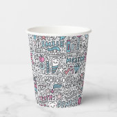 Gobelets En Papier Motif de dessin dentaire (Verso)
