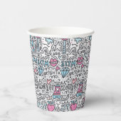 Gobelets En Papier Motif de dessin dentaire (Droite)
