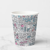 Gobelets En Papier Motif de dessin dentaire (Recto)