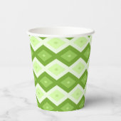 Gobelets En Papier Motif de diamant vert Chartreuse (Verso)