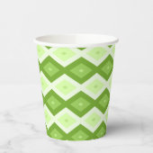 Gobelets En Papier Motif de diamant vert Chartreuse (Gauche)