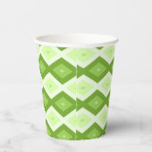 Gobelets En Papier Motif de diamant vert Chartreuse (Droite)