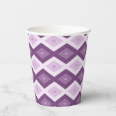 Gobelets En Papier Motif de diamant violet (Verso)
