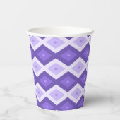 Gobelets En Papier Motif de diamant violet (Verso)