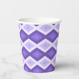 Gobelets En Papier Motif de diamant violet