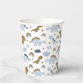 Gobelets En Papier Motif de dinosaure arc-en-ciel mignon (Gauche)