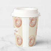 Gobelets En Papier Motif de donuts modernes avec nom ou texte (Droite)