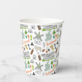 Gobelets En Papier Motif de Doodle Irlande (Verso)