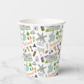 Gobelets En Papier Motif de Doodle Irlande (Recto)