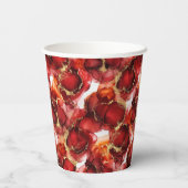 Gobelets En Papier Motif de feu rouge (Verso)