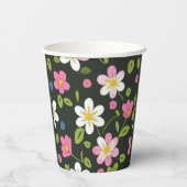 Gobelets En Papier motif de fleurs (Verso)