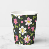 Gobelets En Papier motif de fleurs (Recto)