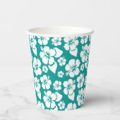 Gobelets En Papier Motif de fleurs d'Hibiscus hawaïen (Verso)