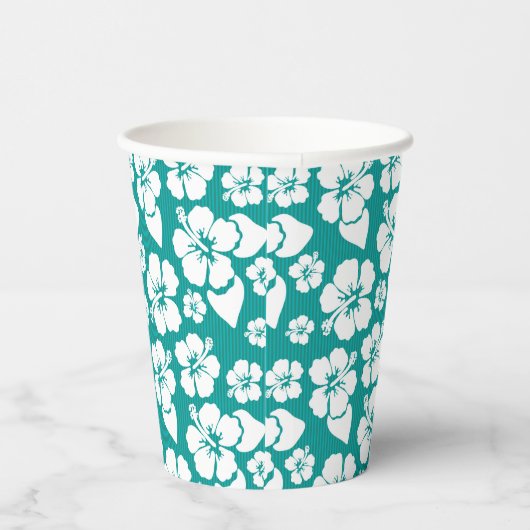 Gobelets En Papier Motif de fleurs d'Hibiscus hawaïen (Droite)