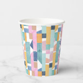 Gobelets En Papier Motif de forme d'aquarelle Abstraite (Verso)