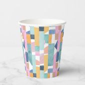 Gobelets En Papier Motif de forme d'aquarelle Abstraite (Recto)