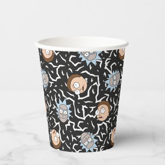 Gobelets En Papier Motif de foudre Rick et Morty (Recto)