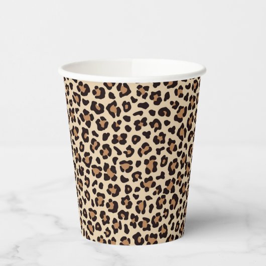 Gobelets En Papier Motif de fourrure léopard (Gauche)