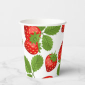Gobelets En Papier Motif de fraises (Verso)