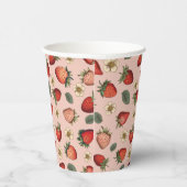 Gobelets En Papier Motif de fraises Vintage (Droite)