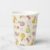 Gobelets En Papier Motif de fruits (Verso)