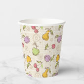 Gobelets En Papier Motif de fruits (Recto)