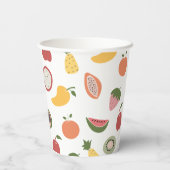 Gobelets En Papier Motif de fruits rustiques (Verso)