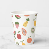 Gobelets En Papier Motif de fruits rustiques (Recto)