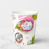 Gobelets En Papier Motif de fruits texturés à main libre (Verso)