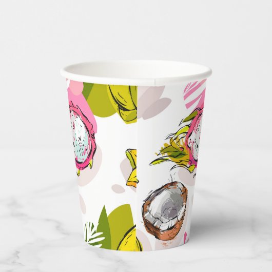 Gobelets En Papier Motif de fruits texturés à main libre (Droite)