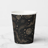 Gobelets En Papier Motif de galaxie Gold Star Constellation (Gauche)