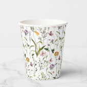 Gobelets En Papier Motif de jardin fleur sauvage (Recto)