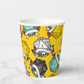 Gobelets En Papier Motif de jeu de dés D20 (Recto)