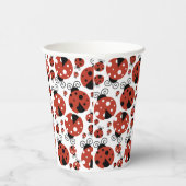 Gobelets En Papier Motif De Ladybugs, Mignons Ladybugs, Red Ladybugs (Droite)