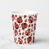 Gobelets En Papier Motif De Ladybugs, Mignons Ladybugs, Red Ladybugs (Recto)