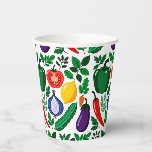 Gobelets En Papier Motif de légume