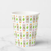 Gobelets En Papier Motif De Llamas, Cute Llamas, Alpacas, Cactus (Recto)