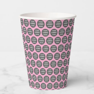 Gobelets En Papier Motif de logo personnalisé Marque professionnelle