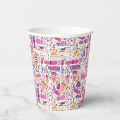 Gobelets En Papier Motif de manucure à doodle mignon (Droite)