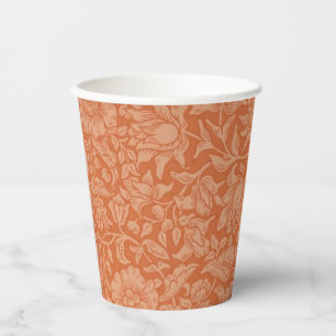 Gobelets En Papier Motif de Mauve de William Morris : Floral Terracot