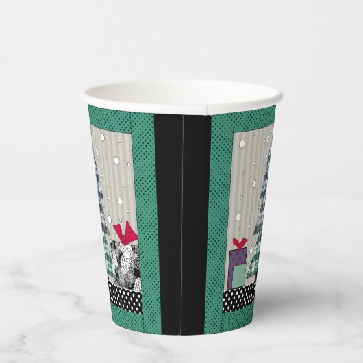 Gobelets En Papier Motif de Noël, applique, nouvelle année, noël (Droite)