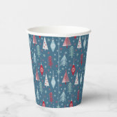 Gobelets En Papier Motif de Noël d'hiver. (Droite)