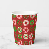 Gobelets En Papier Motif de Noël Donut Holiday (Verso)